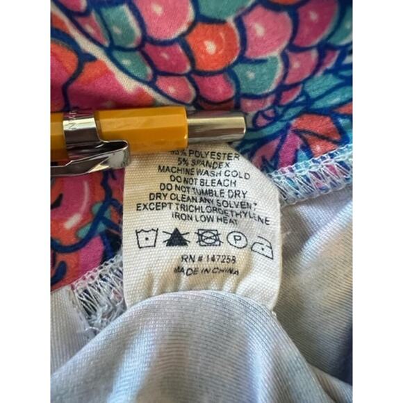 Simply Southern Pineapple Hibiscus Print Leggings- Size OS - Picture 6 of 6